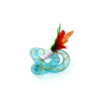 HIPPIE PET Игрушка для котов с перьями синяя