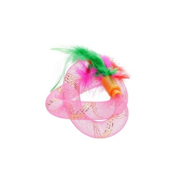 HIPPIE PET Игрушка для котов с перьями розовая