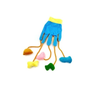 HIPPIE PET Игрушка для котов Перчатка синяя