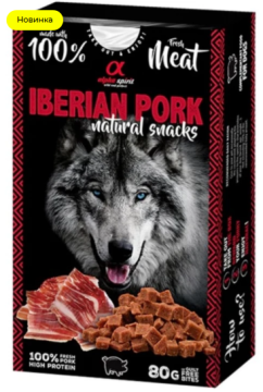 ALPHA SPIRIT Dog Iberian Pork Natural Snacks Напіввологі ласощі для дорослих собак всіх порід з іберійською свининою