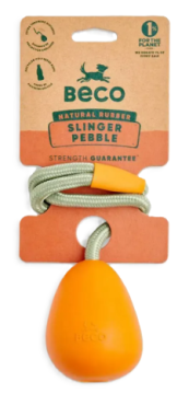 Іграшка м'ячик на мотузці для собак Beco Pets Slinger Pebble Помаранчевий