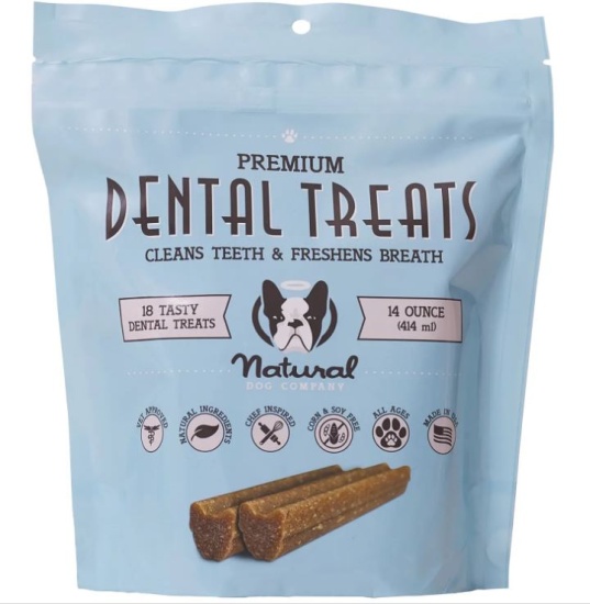 Natural Dog Company Dental Treats Веганські гіпоалергенні ласощі для чистки зубів