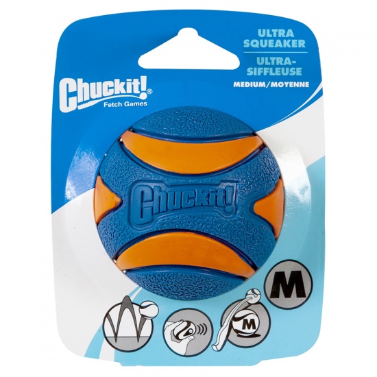 Игрушка Chuckit теннисный мяч ультра с пищалкой для собак