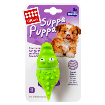 Игрушка для собак Крокодильчик с пищалкой GiGwi Suppa Puppa, резина, 9 см