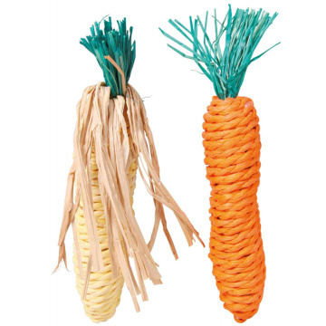Игрушка для грызунов Trixie Морковь-Кукуруза, сизаль
