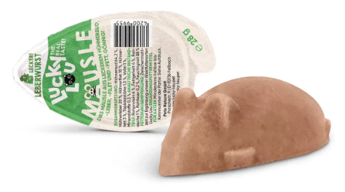 Лакомство для кошек Lucky Lou Mäusle в виде мышки Печеночная колбаска 