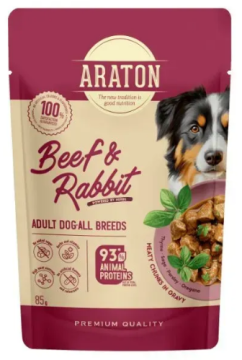 ARATON Adult with Beef and Rabbit Влажный корм для взрослых собак с говядиной и кроликом