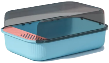 Туалет для котів Derby Plastic Cat Litter Box Puppet Blue
