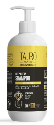 Шампунь для глибокого очищення шкіри та шерсті собак і котів Tauro Pro Line Ultra Natural Care Deep Clean Shampoo