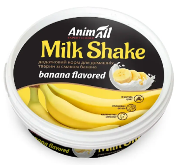Смаколик для котів та собак Молочний шейк AnimAll MilkShake зі смаком банана