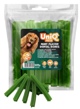 Ласощі для чистки зубів собак UniQ PETS DENTAL Зубні палички зі смаком м'яти