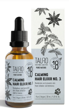 Успокаивающий эликсир для кожи и шерсти собак и кошек Tauro Pro Line Pure Nature Calming Hair Elixir No.3, 30ml