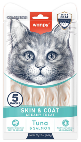 Wanpy Functional Creamy Lickable Treat Skin&Coat