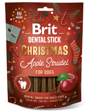 Brit Dental Stick Christmas Apple Strudel рождественский яблочный штрудель