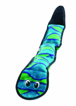 Outward Hound Small Invincible Snake Blue & Green Dog Toy