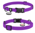 Нашийник для собак водостійкий WAUDOG Magnet з QR паспортом, магнітна пряжка-фастекс, фіолетовий