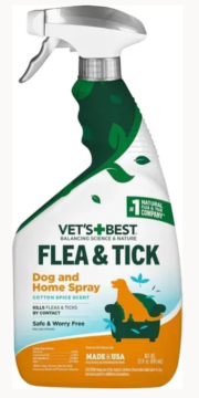 VET`S BEST Flea&Tick Home Spray for DOGS Cottonspice