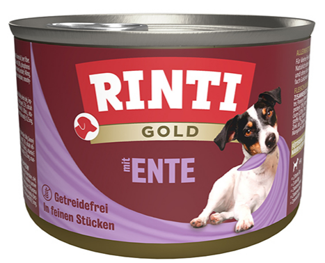 Rinti Gold mit Ente РИНТИ ГОЛД УТКА беззерновой полнорационный натуральный влажный корм для собак