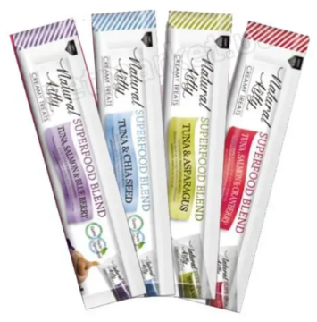 Набор кремового лакомства на рыбной основе для кошек Natural Kitty Creamy Treats Seafood Mega Pack 