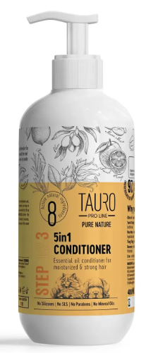 Зволожувальний кондиціонер для собак та котів Tauro Pro Line Pure Nature 5in1 Conditioner
