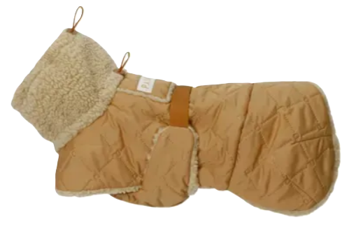 Теплая попона для собак Winter Sherpa Jacket Camel Paikka