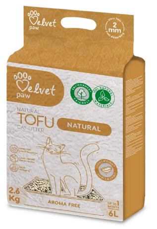Наповнювач для туалетів Velvet Paw TOFU без запаху