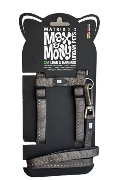 Шлея для кошек Max & Molly Cat Harness/Leash Set - Matrix 2.0 Stone