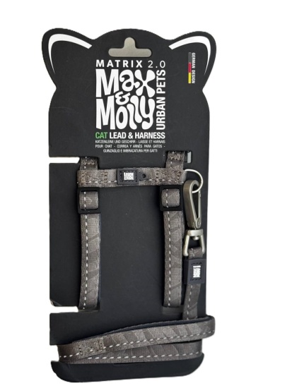 Шлея для кошек Max & Molly Cat Harness/Leash Set - Matrix 2.0 Stone