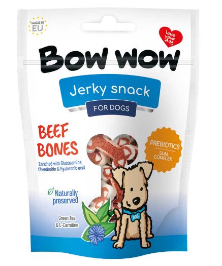 Ласощі  для собак"Bow wow"снеки з яловичини у вигляді кісточки