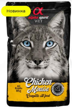 ALPHA SPIRIT Chicken Mousse Cats Вологий корм для котів з куркою