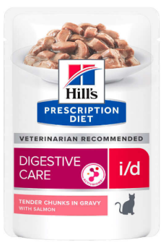 Вологий корм Hill’s Prescription Diet i/d Digestive Care Salmon з лососем для кішок, сприяє підтримці здоров'я ШКТ