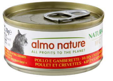 Almo Nature HFC Cat Natural, консерва с курицей и креветками для кошек