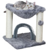 Дряпка для котів Trixie Baza зі щіткою сизаль/плюш сірий, 41*41*50 см