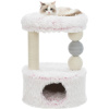 Когтеточка для кошек Trixie Harvey джут/плюш/флис бело-розовый, 54*40*73 см