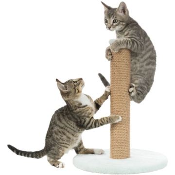 Когтеточка для котят Trixie Junior Столбик джут/плюш мятный/натуральный, 30*42 см