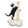 Когтеточка для котят Trixie Junior Столбик-лапа с игрушками сизаль/плюш светло-сиреневый/натуральный