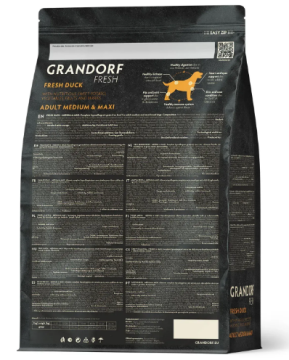 Grandorf FRESH DUCK & SWEET POTATO ADULT DOG MEDIUM & MAXI - сухой корм для взрослых собак средних и больших пород с уткой и бататом