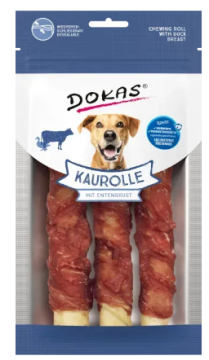 Лакомство для собак Dokas Рулет из утиной грудки и говяжьей кожи