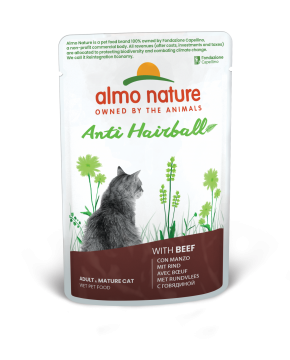 Almo Nature Holistic Functional Cat Anti Hairball with Beef с говядиной для выведения шерсти у кошек