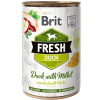 Brit Fresh Dog с уткой и пшеном
