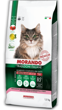 Сухой корм для кошек Morando Tradizioni со свининой, горохом и свеклой 