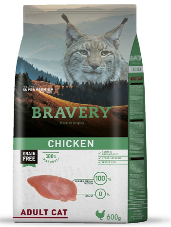 Сухий корм для котів BRAVERY Chicken Adult Cat з куркою