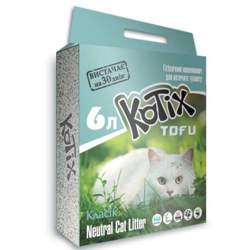 Kotix Tofu Соєвий наповнювач для котячого туалету, без аромату