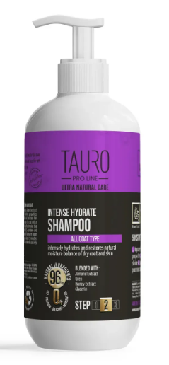 Интенсивно увлажнящий шампунь для шерсти и кожи собак и кошек TAURO PRO LINE Ultra Natural Care Intense Hydrate Shampoo