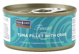 Натуральный влажный корм для кошек Fish4Cats Finest Филе тунца с крабом