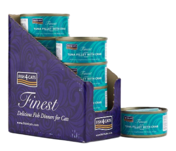 Натуральный влажный корм для кошек Fish4Cats Finest Филе тунца с крабом