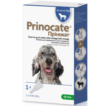 KRKA Prinocate (Принокат) Капли противопаразитарные для собак, весом от 25 до 40 кг