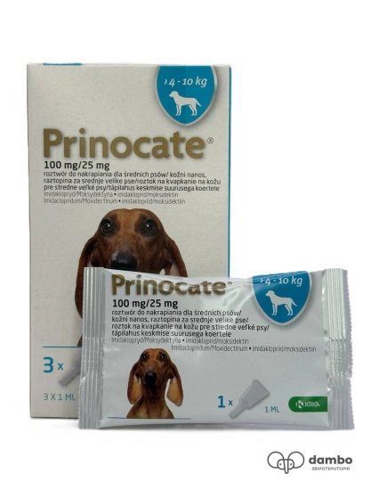 KRKA Prinocate (Принокат) Капли противопаразитарные для собак, весом от 4 до 10 кг
