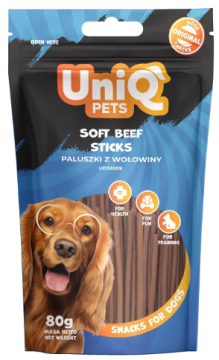 Лакомство для собак UniQ PETS Мягкие говяжьи палочки