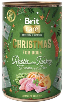 Brit Mono Protein Christmas - консерви Бріт Моно Протеїн Різдвяна вечеря з кроликом для собак
